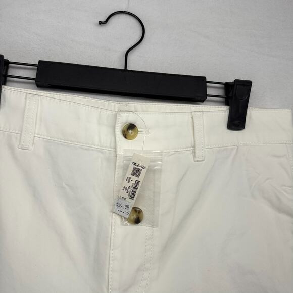 Madewell Pants Women's 4 White Seamed Utility Barrel Leg Cargo Slant Solid NEW - Picture 3 of 12